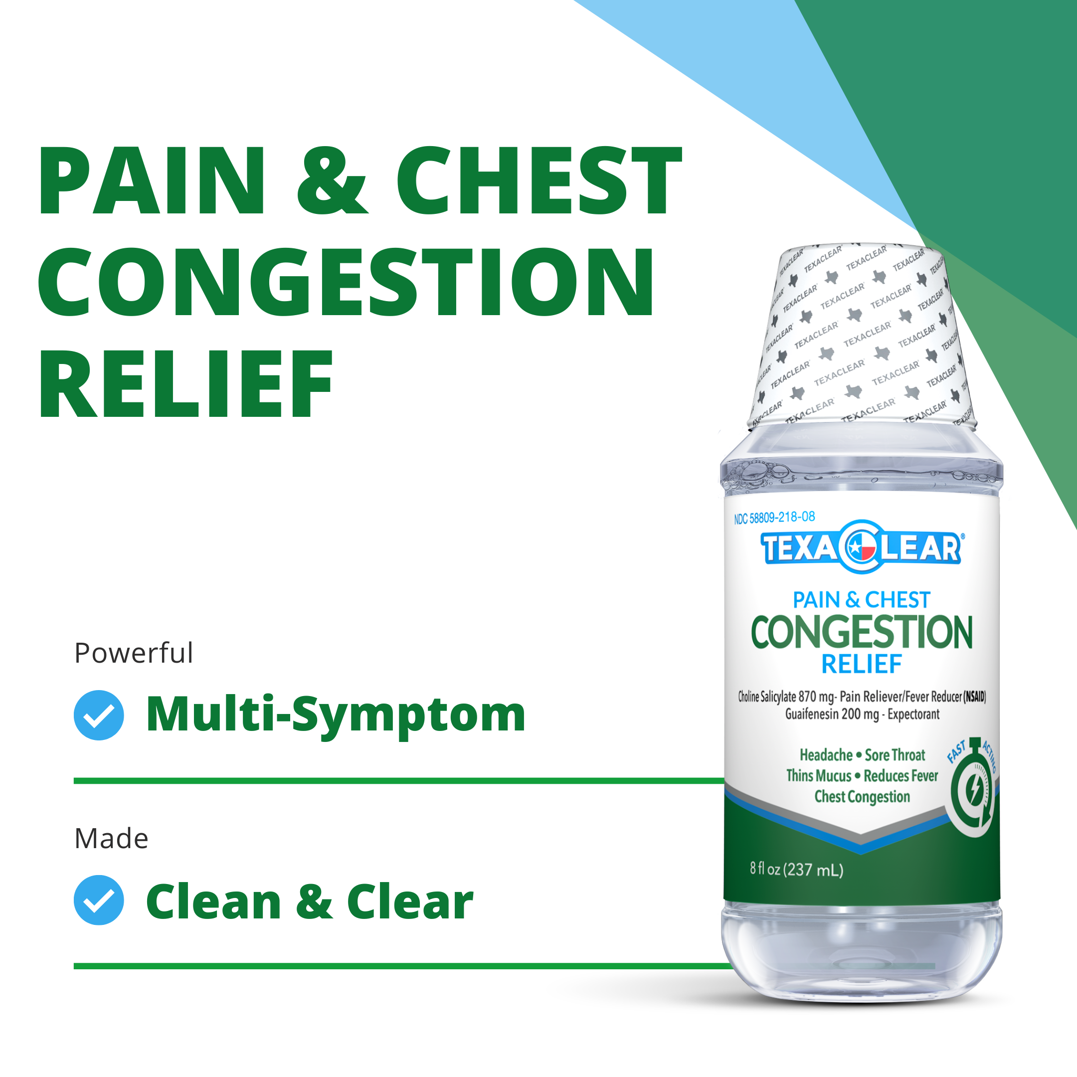 TexaClear® Pain and Chest Congestion Relief