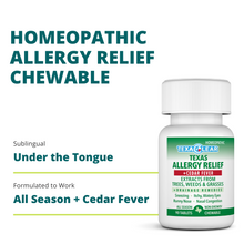 Load image into Gallery viewer, TexaClear® Texas Allergy Relief + Cedar Homeopathic Tablets