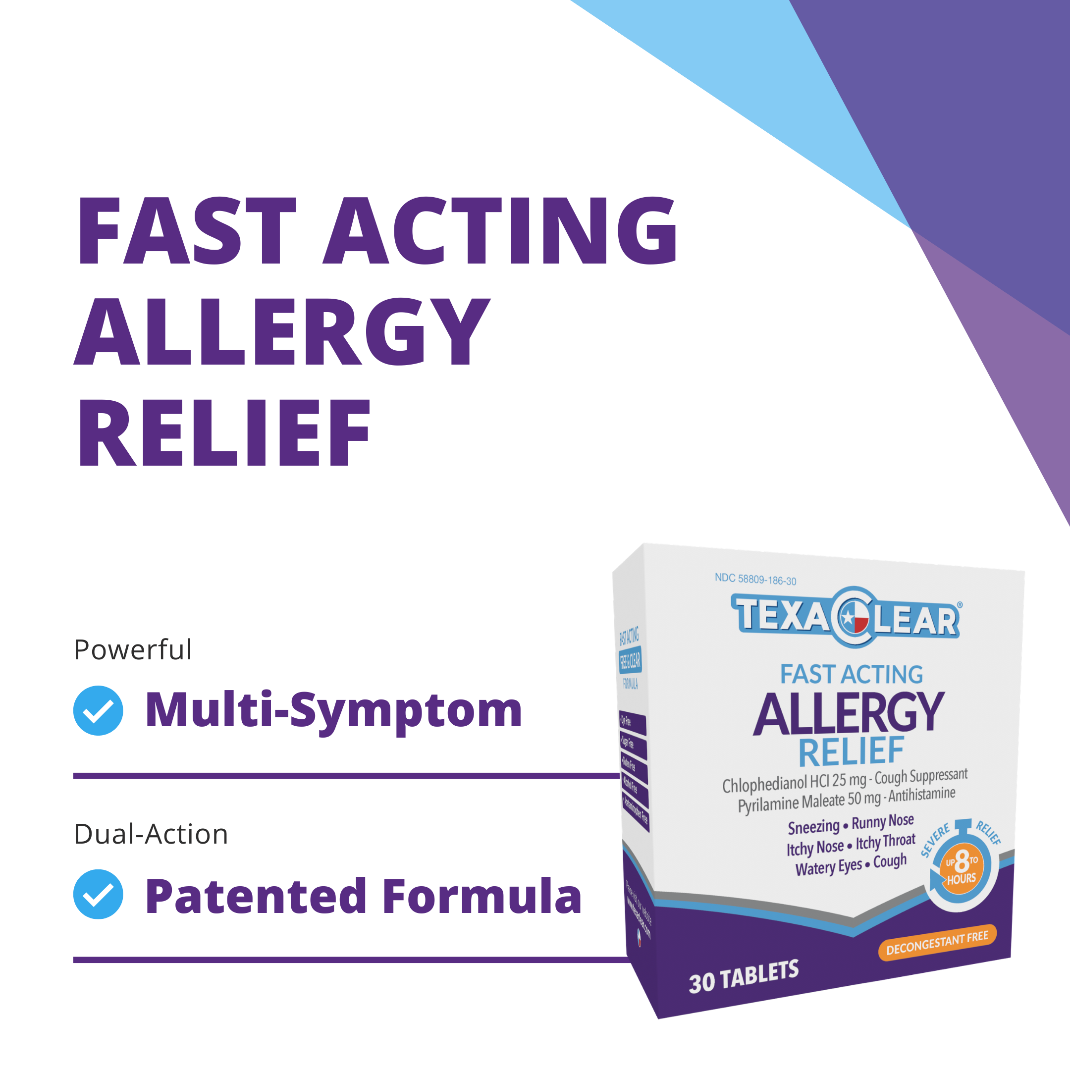 TexaClear® Fast-Acting Allergy Relief Tablets