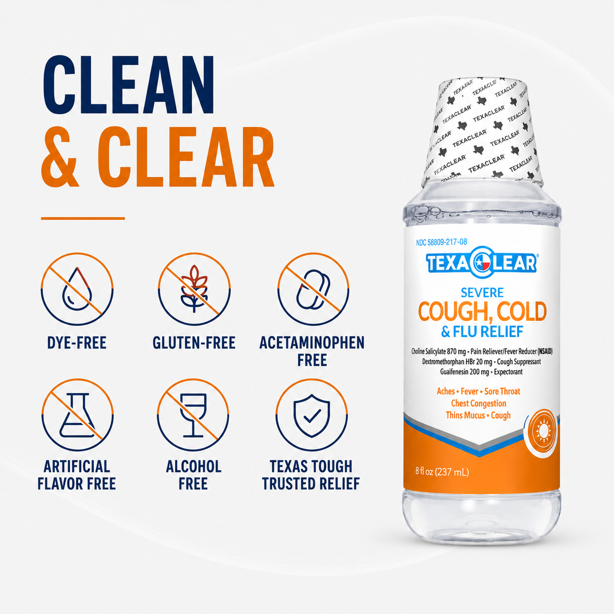 TexaClear® Severe Cough, Cold & Flu Relief