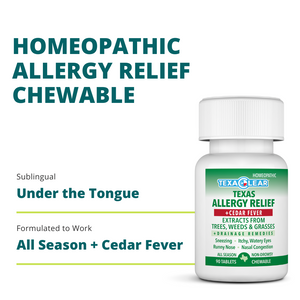 TexaClear® Texas Allergy Relief + Cedar Homeopathic Tablets