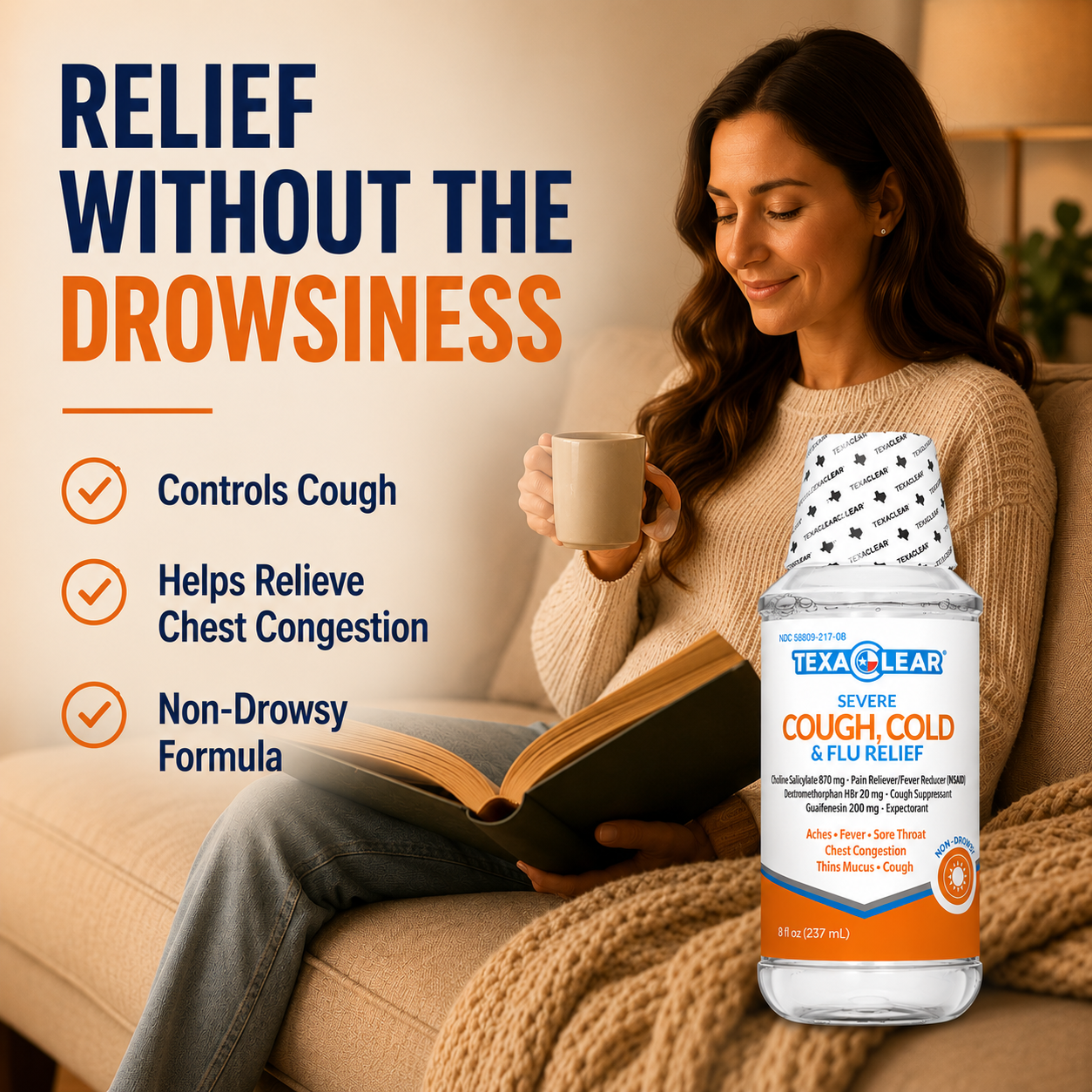 Non-Drowsy Cough Cold Flu Relief