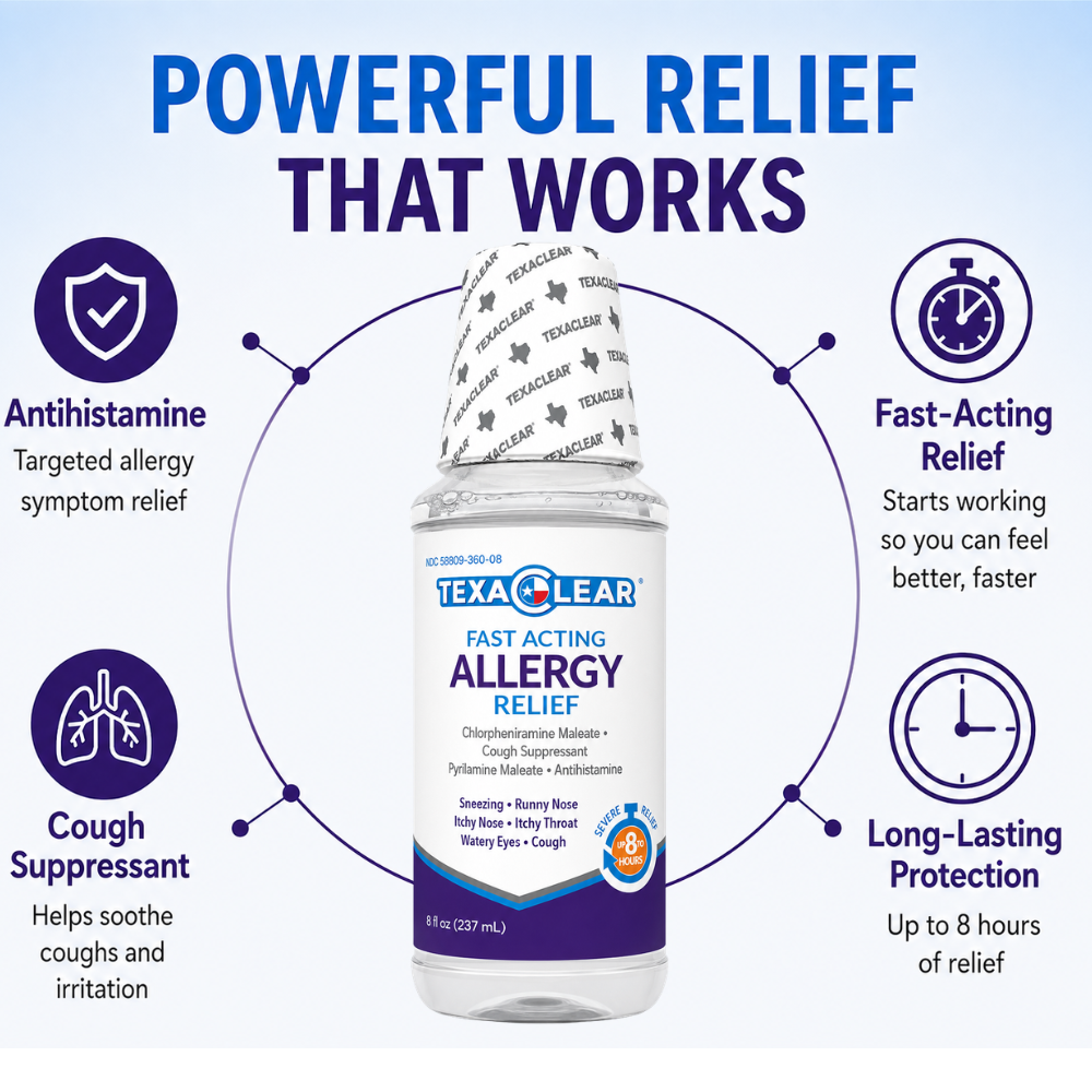 TexaClear Allergy Relief Liquid Powerful Relief That Works