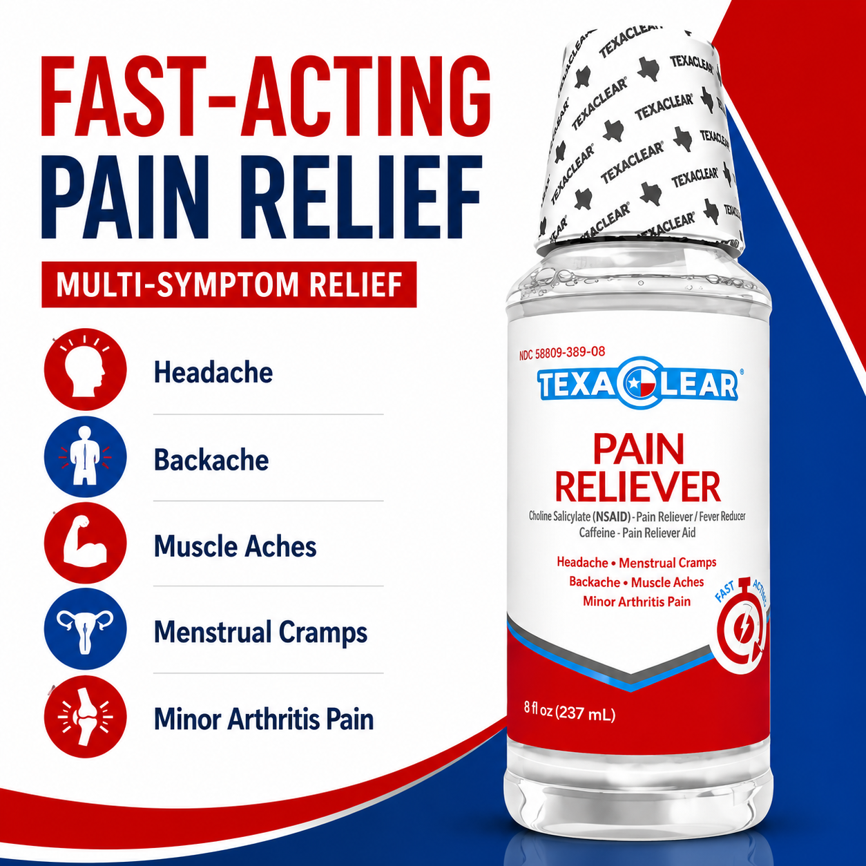 TexaClear Pain Reliever Fast-Acting Liquid
