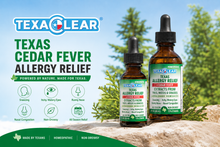 Load image into Gallery viewer, TexaClear® Texas + Cedar Fever Homeopathic Allergy Drops (1oz, 2oz, 4oz)