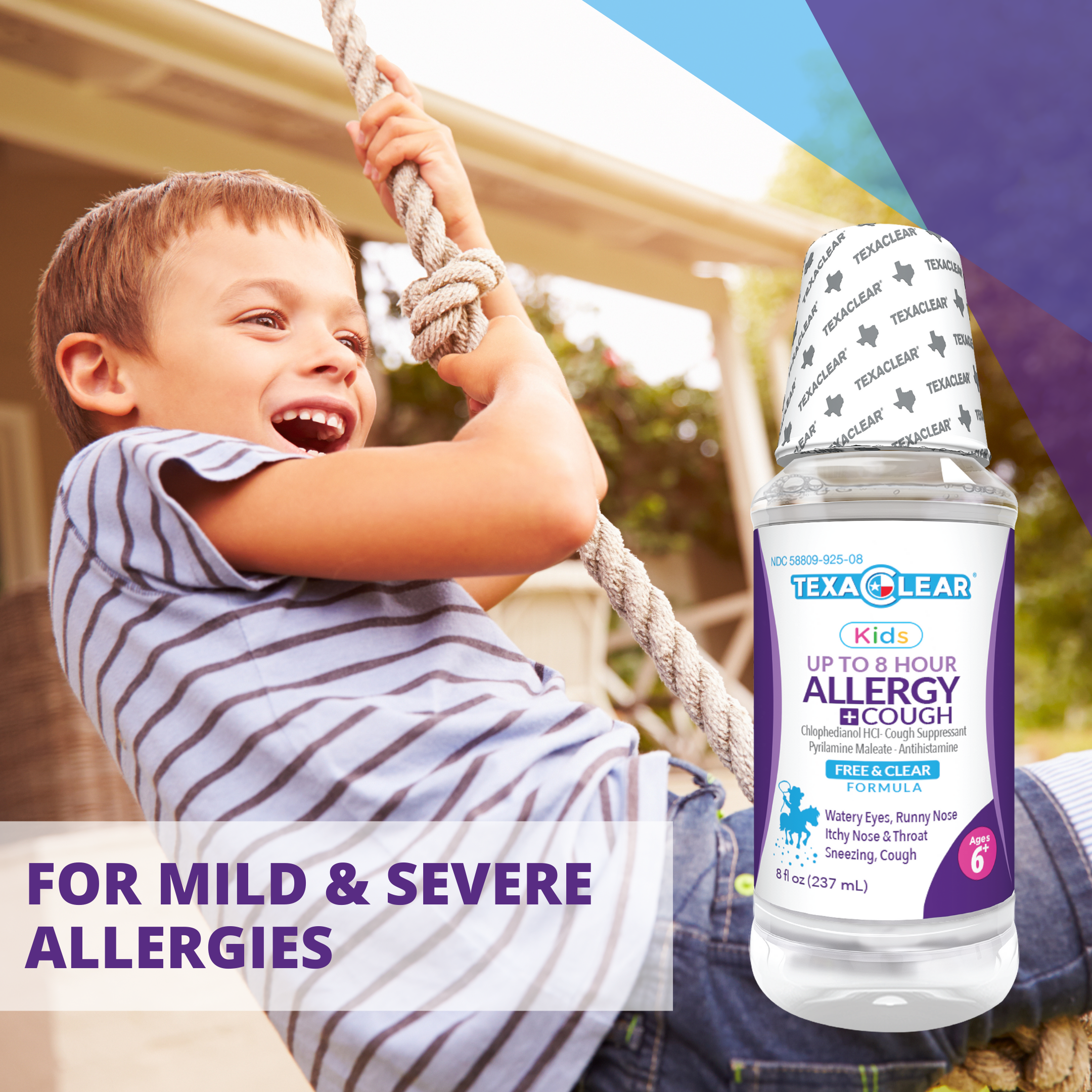 TexaClear® Kids Fast-Acting Allergy + Cough Relief