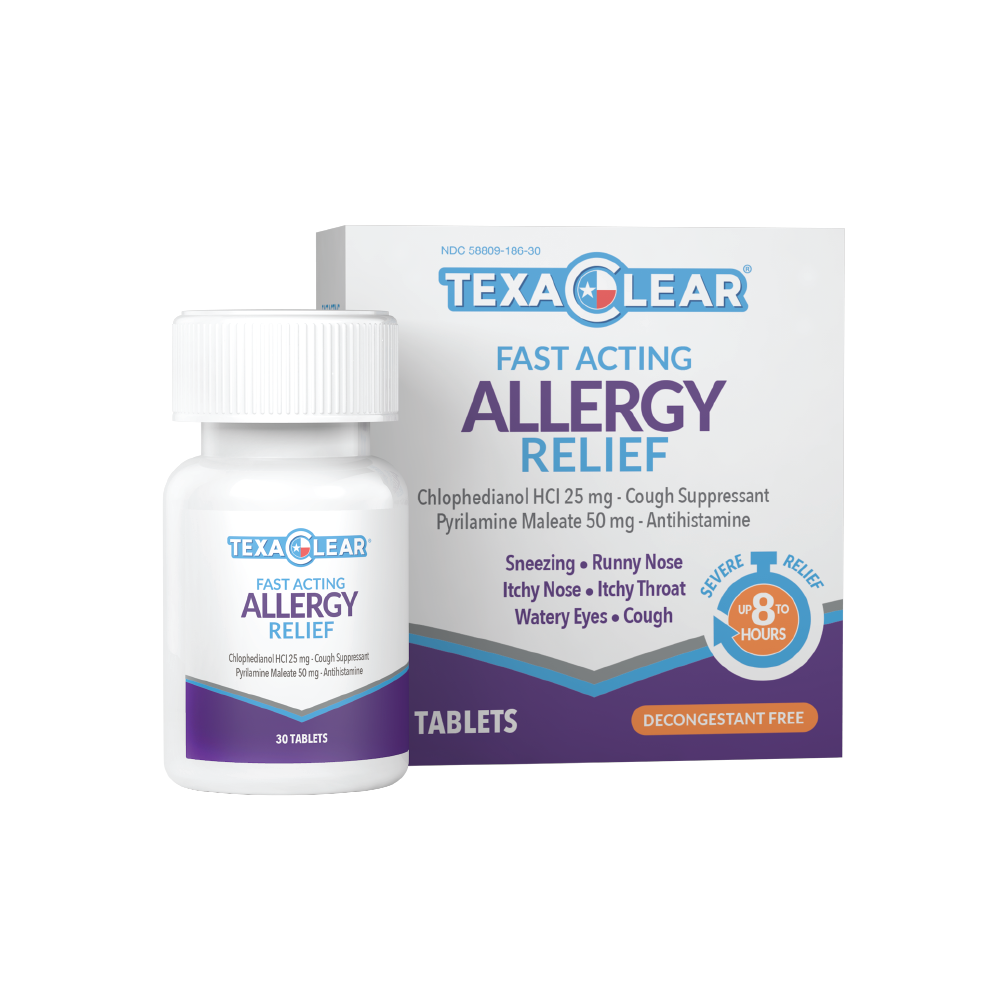 TexaClear Allergy Relief Tablets 30 Count